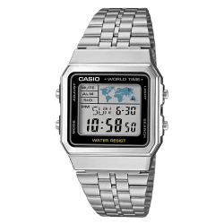 Casio A500WA-1DF Vintage World Time Digital Dial Gent's Watch