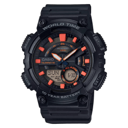 Casio AEQ-110W-1A2VDF Youth Dual Time Resin Belt Watch