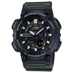 Casio AEQ-110W-3AVDF Youth Dual Time Resin Belt Watch