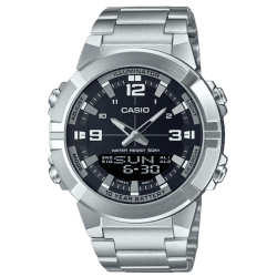 Casio AMW-870D-1AVDF Analog Digital Combination Stainless Steel Men's Watch