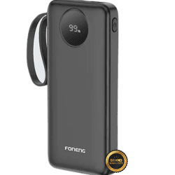 Foneng (PX107) 20000mAh 22.5W Power Bank with Built-In 3 Cables