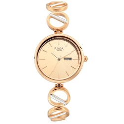 Titan 2644KM02 Raga Viva Rose Gold Dial Women Watch With Metal Strap