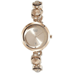 Titan 2606WM02 Raga Viva Rose Gold Dial Analog Metal Strap watch for Women