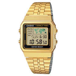 Casio A500WGA-1DF Vintage World Time Digital Chain Watch