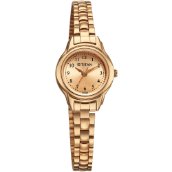 Titan Women's Watch Analog Rose Gold Dial with Rose Gold Stainless Steel Band- 2401WM01